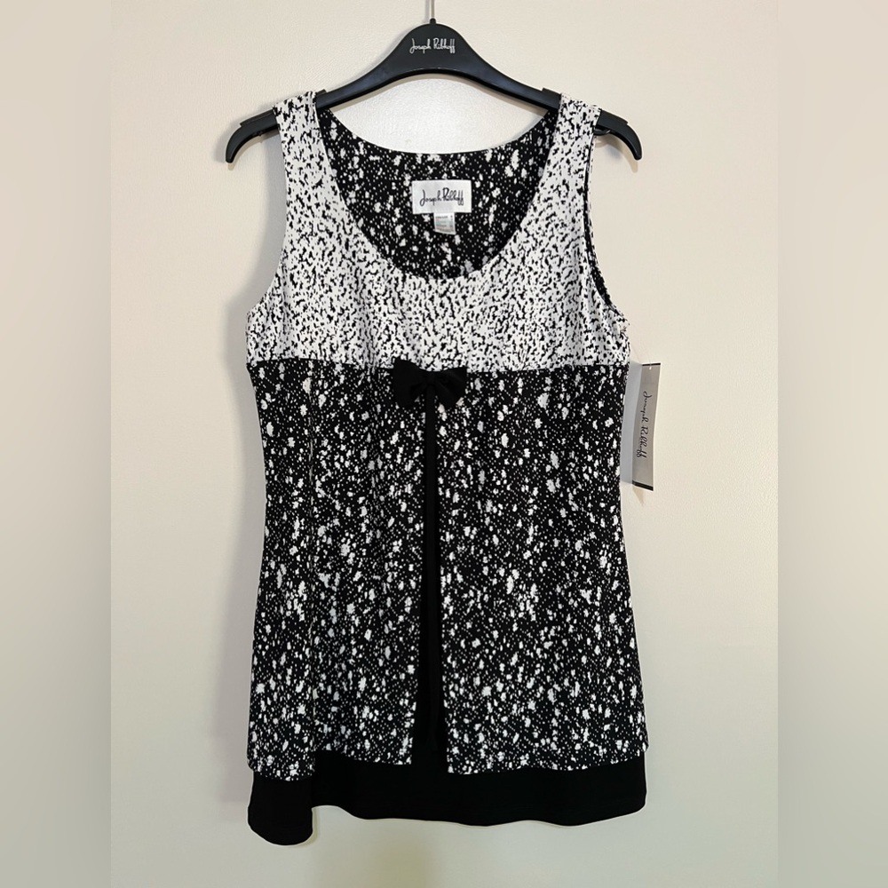 Joseph Ribkoff NWT tank black and white size 6